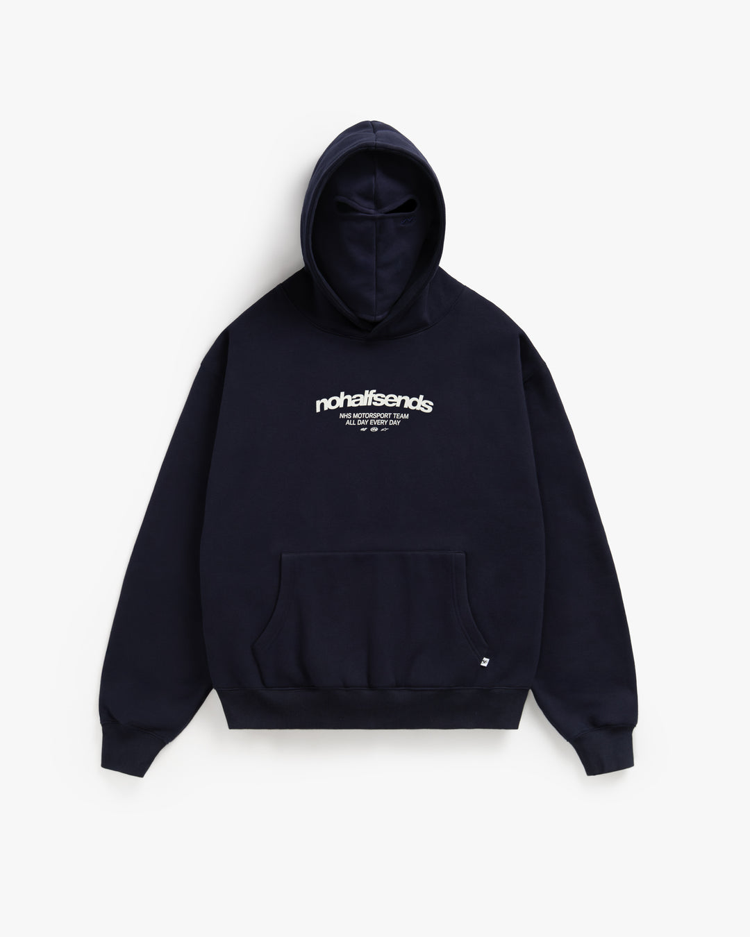 NHS MARINEBLAUW GEMASKERDE HOODIE