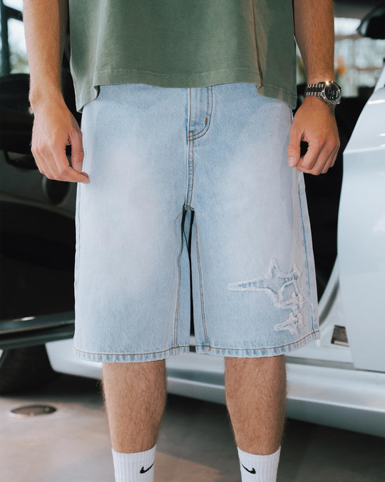 NHS STAR DENIM SHORTS