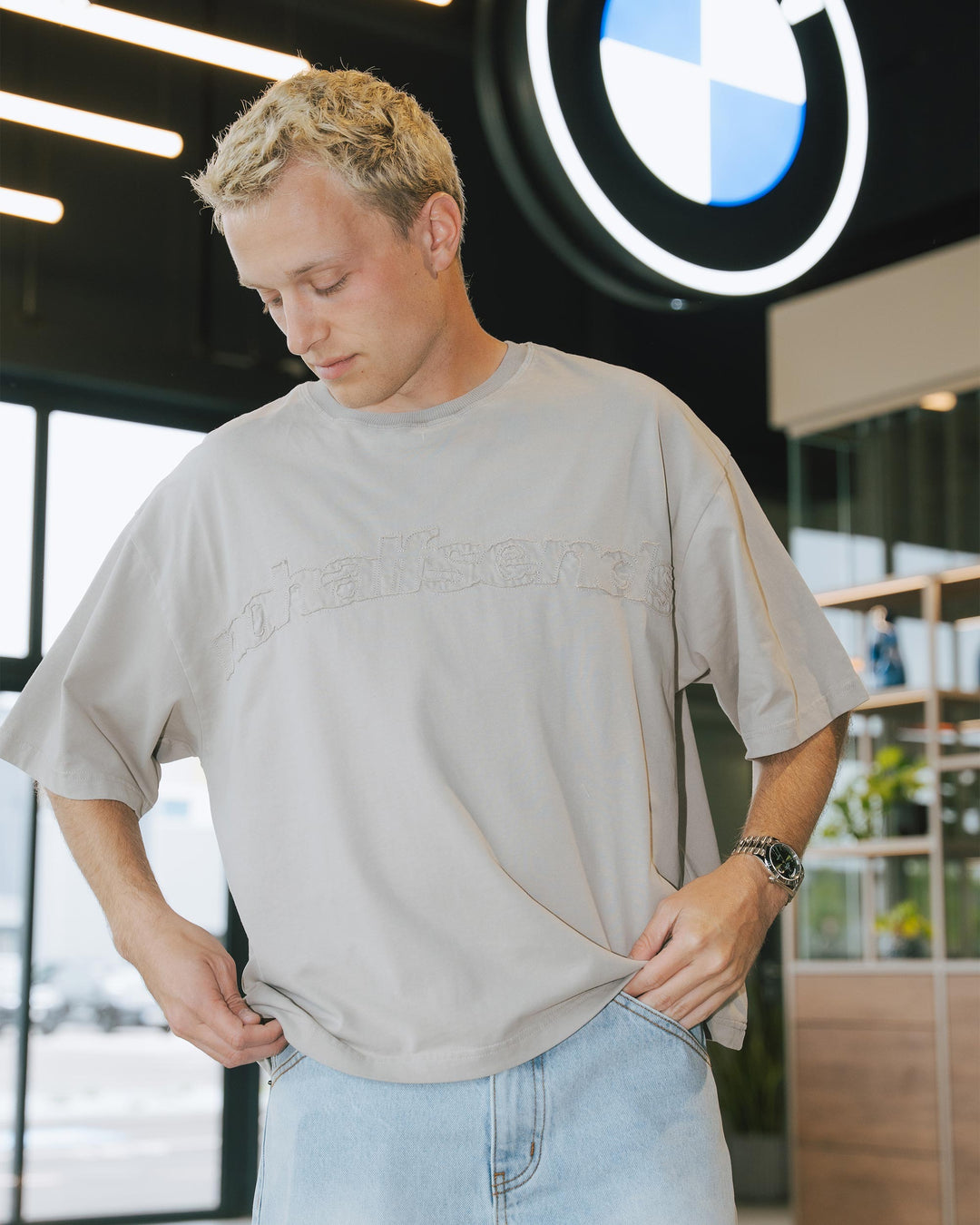 NHS APPLIQUE CROPPED TEE