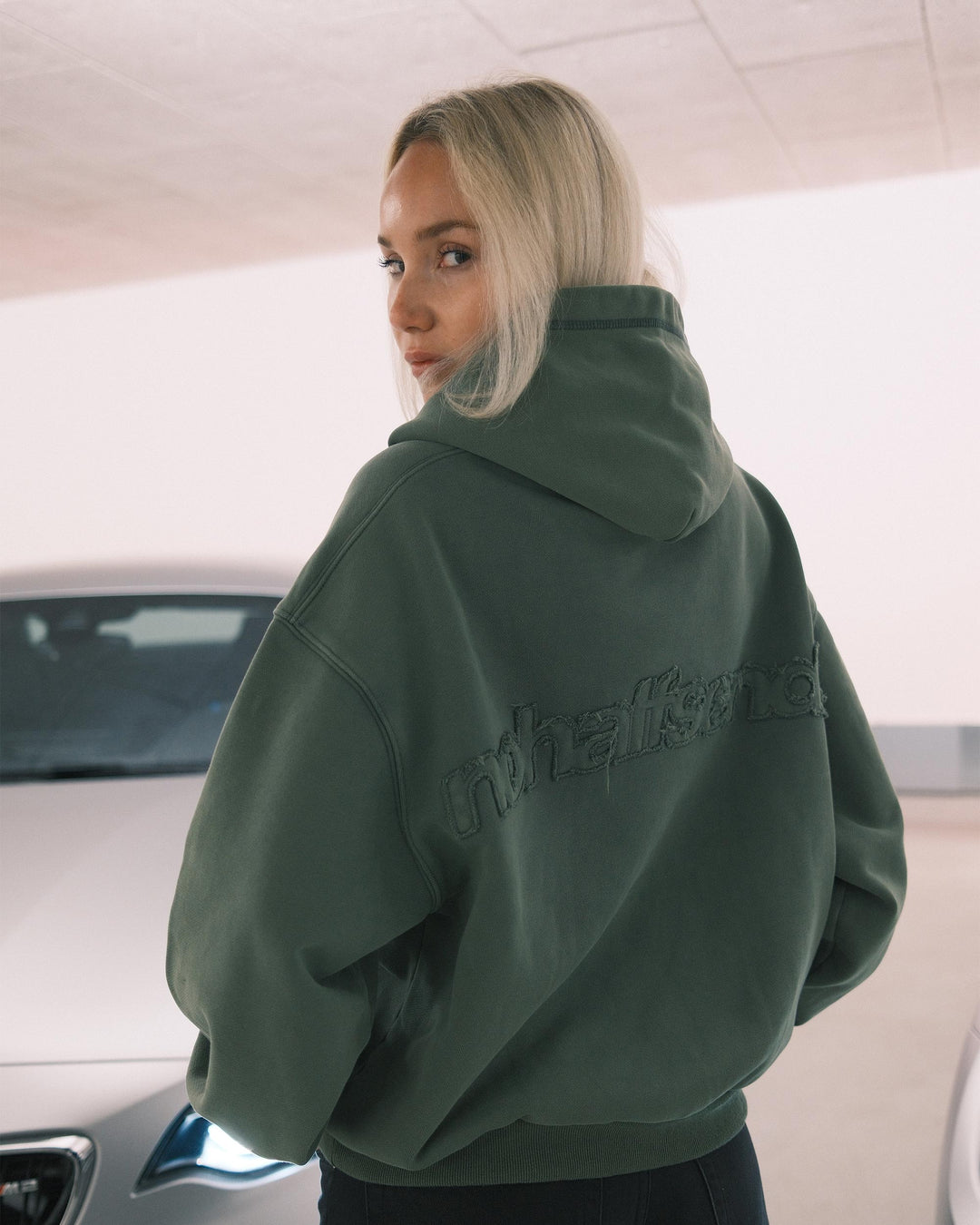 NHS CROPPED IVY GREEN HOODIE