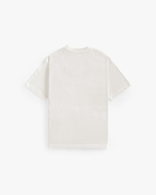 NHS GLOBE ECRU CROPPED TEE