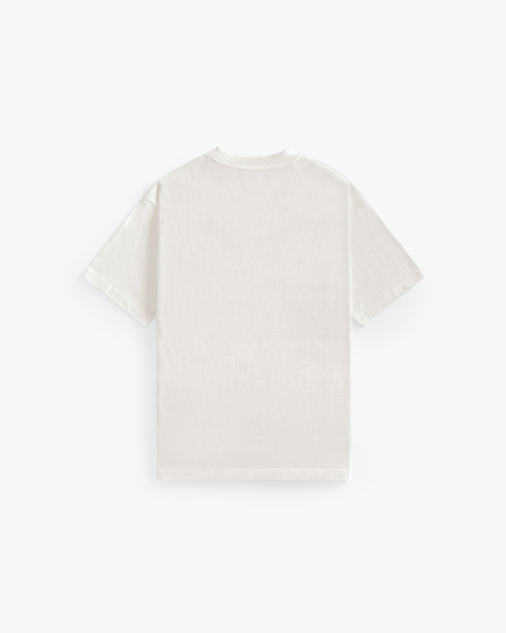 NHS GLOBE ECRU CROPPED TEE