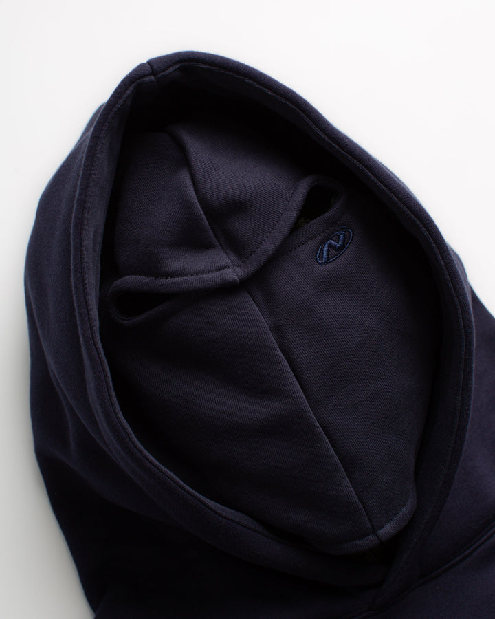 NHS MARINEBLAUW GEMASKERDE HOODIE
