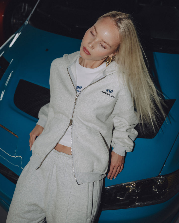 NHS GRIJS GEMENGDE RITS HOODIE