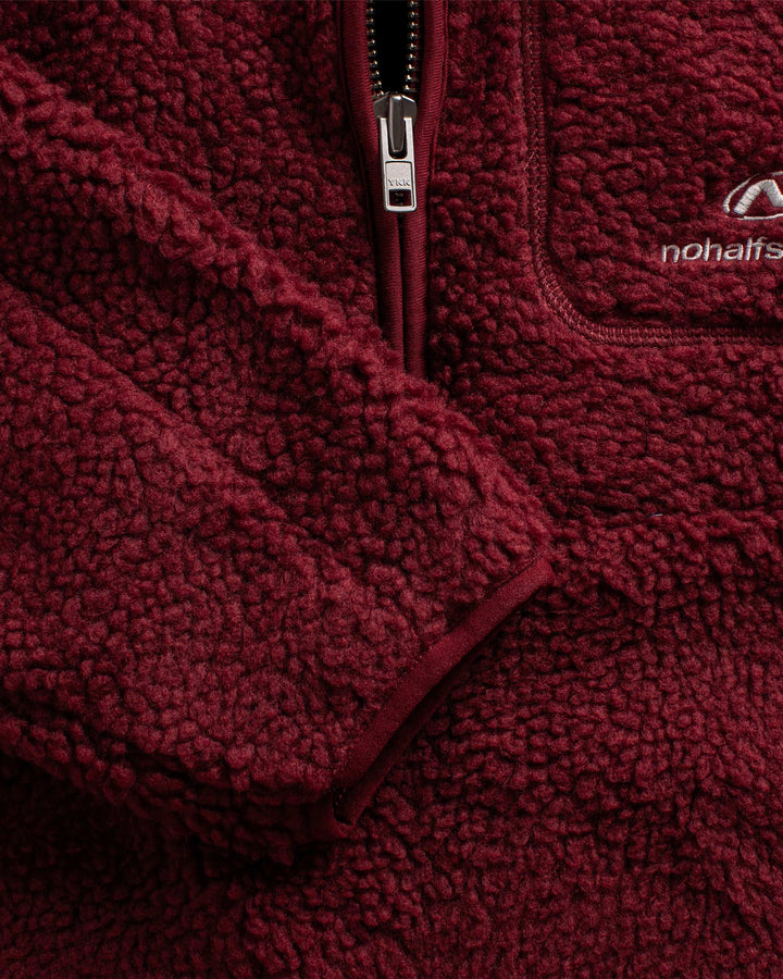 NHS CRIMSON RED FLEECE HALF ZIP