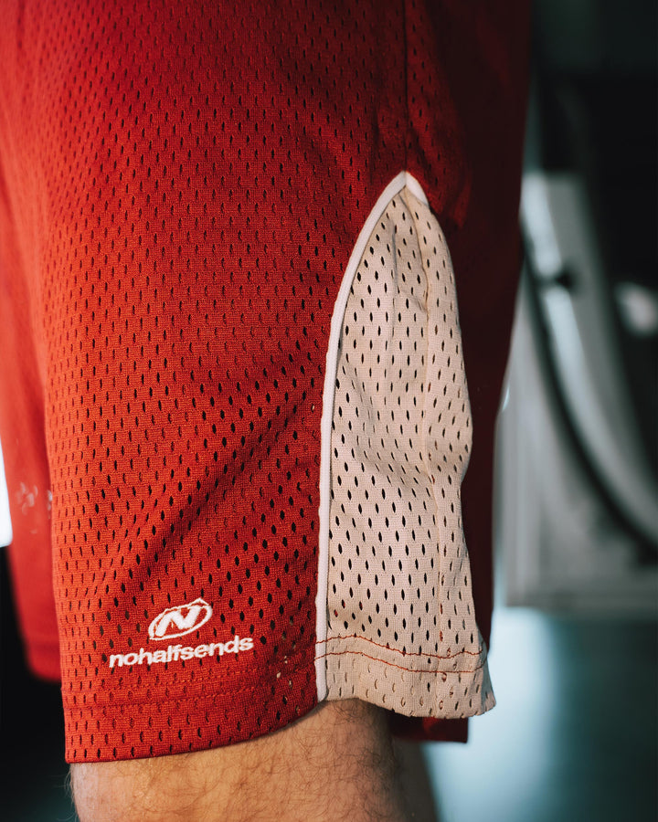NHS CRIMSON RED MESH SHORT
