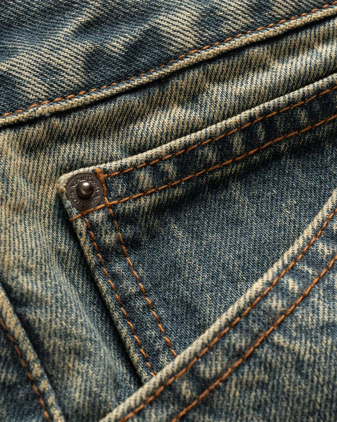NHS STARS DENIM SHORTS WASHED GREEN