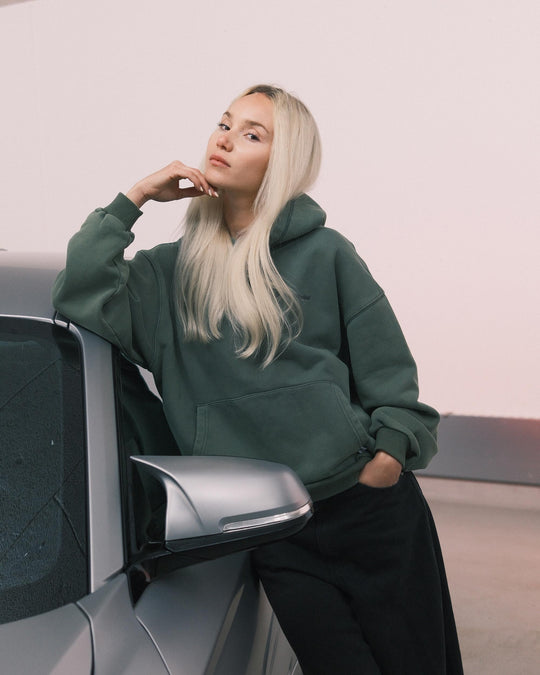 NHS CROPPED IVY GREEN HOODIE