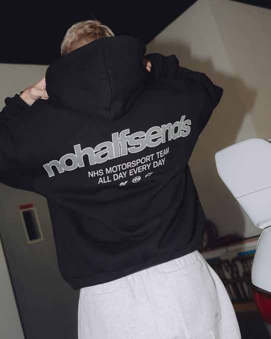 NHS PURE BLACK MASKED HOODIE